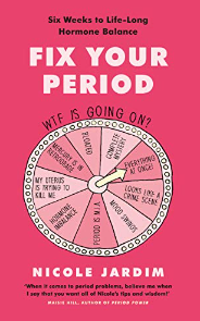 An image of the book 'Fix Your Period' displayed at the Holistic Gynaecology Clinic London. The book cover is prominently featured, symbolizing the clinic's commitment to holistic women's health and its focus on empowering individuals to understand and improve their menstrual well-being