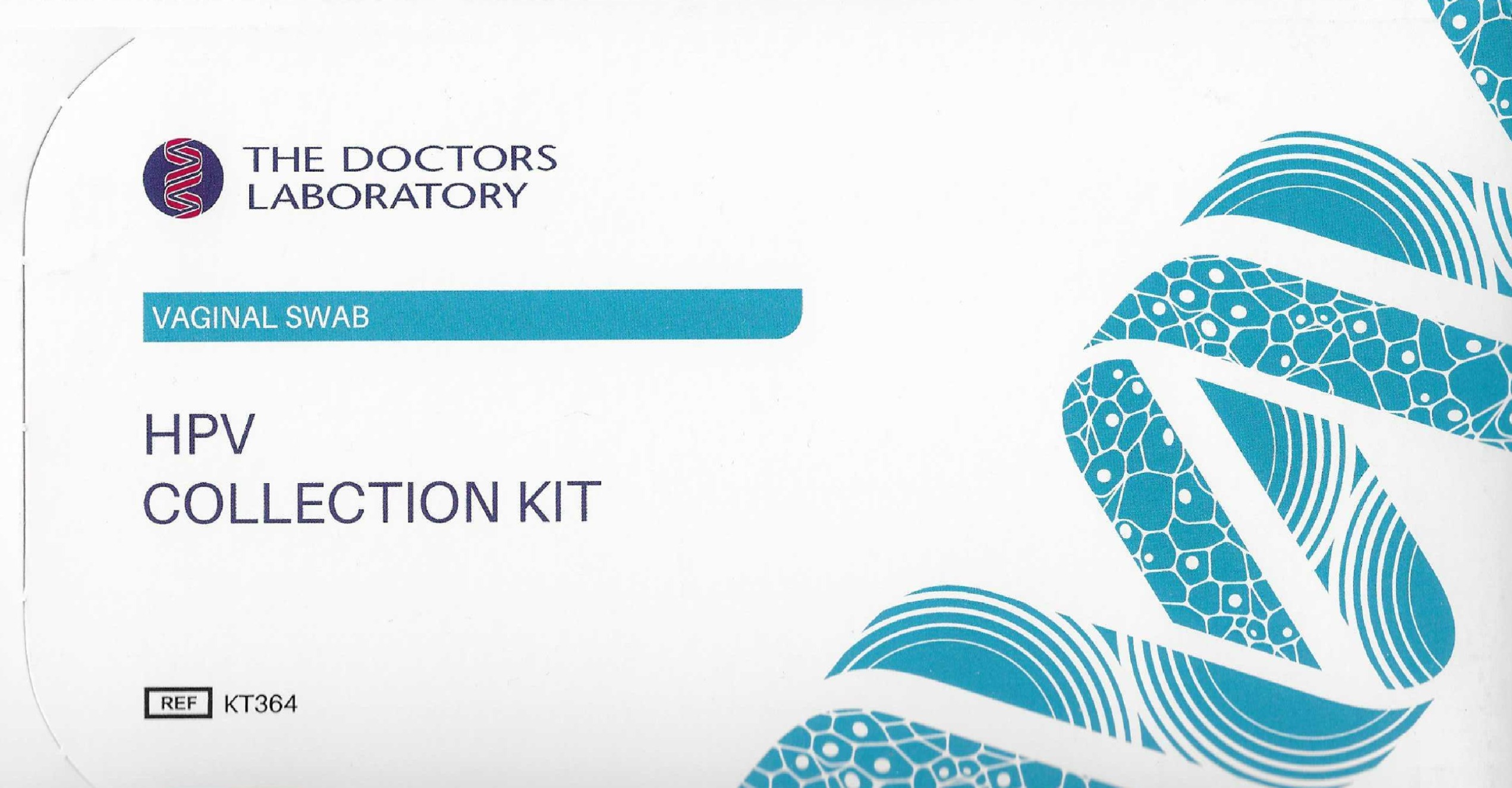 HPV self-collection vaginal swab kit from The Doctors Laboratory used by Holistic Gynaecology Clinic London for self-taken smear testing