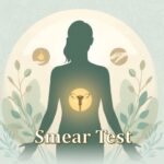 Private smear test London – illustration of female silhouette with highlighted cervix representing cervical screening and HPV testing