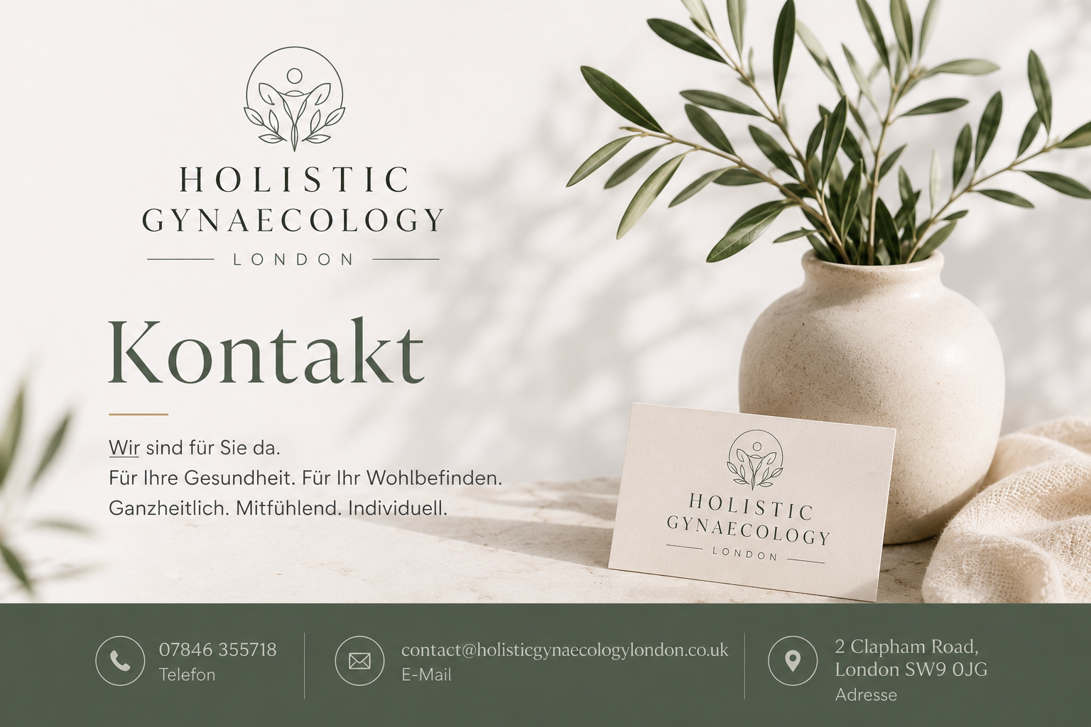 Holistic Gynaecology London Kontakt – ganzheitliche gynäkologische Privatpraxis für Frauen in London
