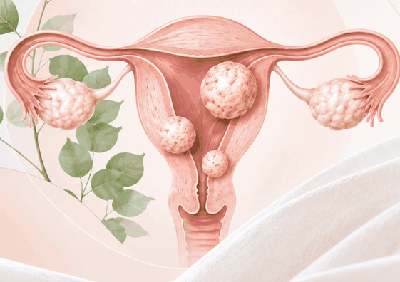 Illustration of uterine fibroids in the uterus – Holistic Gynaecology Clinic London